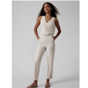 Abalone Gray Athleta Brooklyn Jumpsuit, Gently Worn